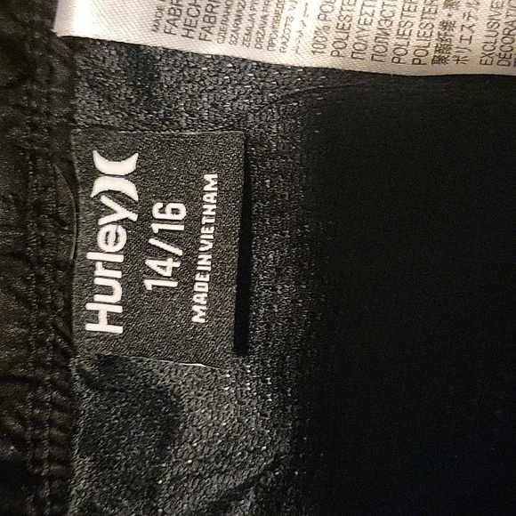 HURLEY Boys Swimming Trunks, 14/16 Black/Green, GUC - Picture 4 of 8